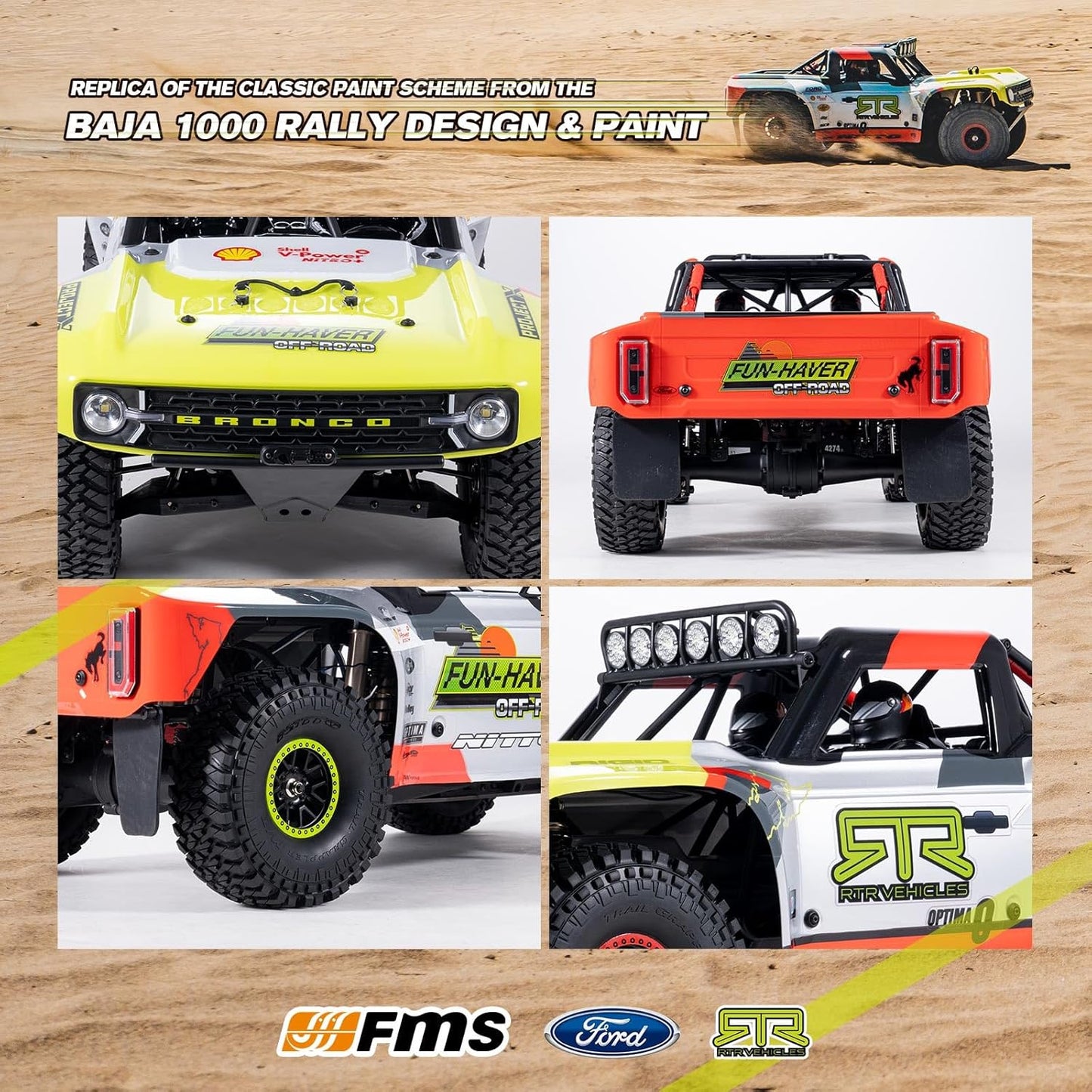 FMS 1/7 Ford Bronco RTR EB Fast RC Truck