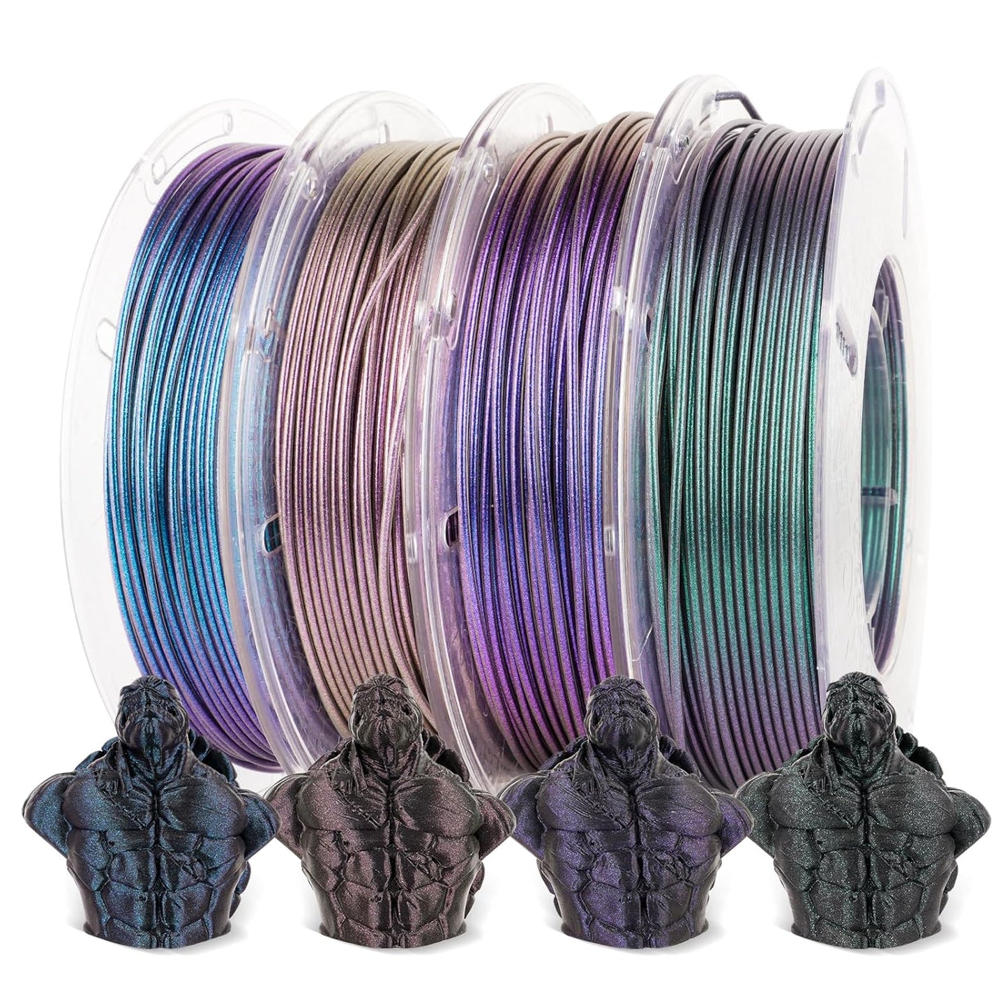 AMOLEN Silk PLA 3D Printer Filament Bundle
